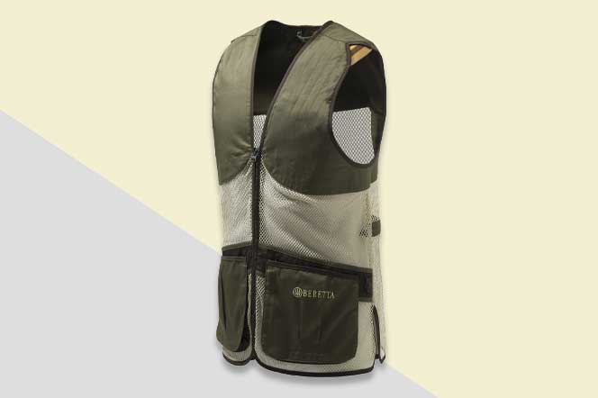 SHOOTING VEST QUILTED SIZES S-XXXL CLAYS SHOOTING HUNTING OLIVE NEW 