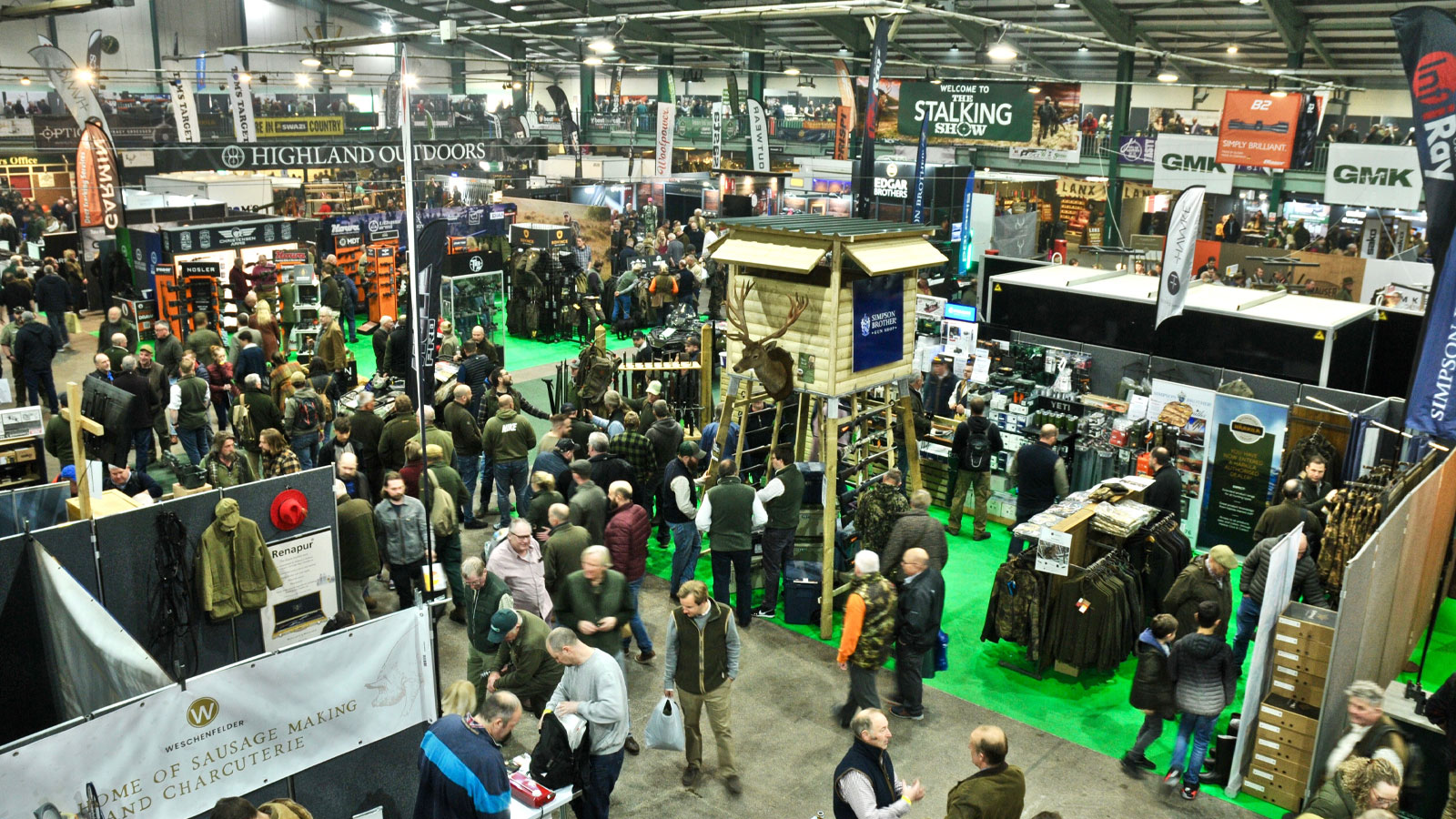 Visitors look at products on offer at The Stalking Show
